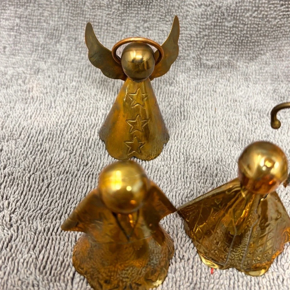 Vtg Miniature Brass Nativity Set Holy Family Christmas Hecho en Mexico